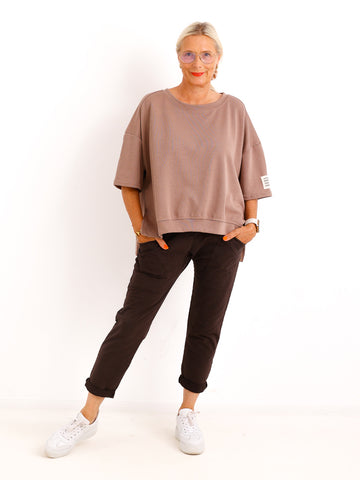 Oversize-Shirt JESSICA.S – Lässiges Everyday-Basic mit Patch – Gr. 36-42