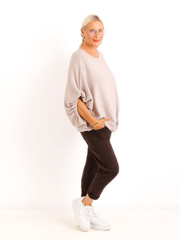 Feinstrick-Pullover SARINA.S – Eleganter Fledermaus-Oversize-Look – Gr. 38-46