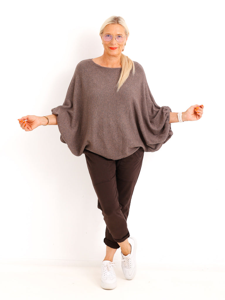 Feinstrick-Pullover SARINA.S – Eleganter Fledermaus-Oversize-Look – Gr. 38-46