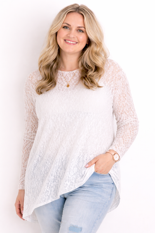 Shirt mit Spitze ROMY.S Curvy One Size 42-46