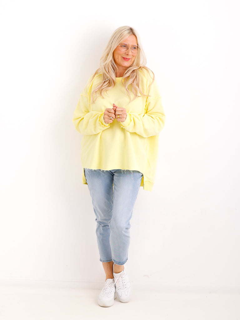 Oversize-Sweater FENJA mit Inside-Out-Nähten & Herz-Patch – Gr. 38-46
