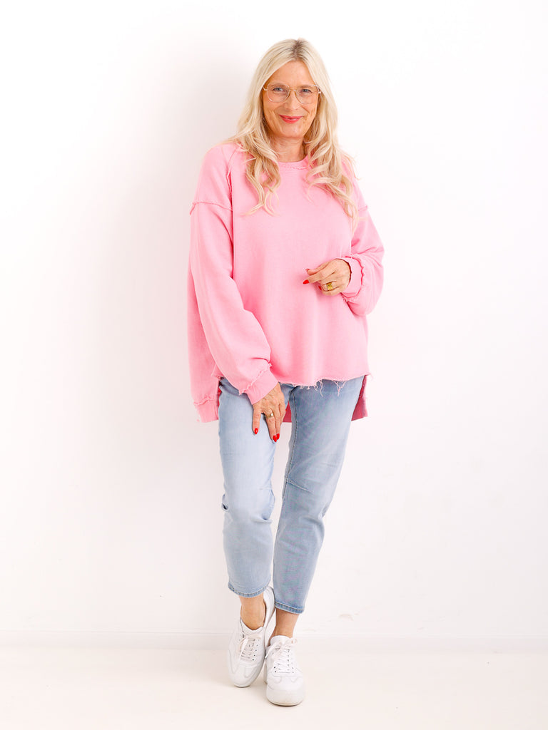 Oversize-Sweater FENJA mit Inside-Out-Nähten & Herz-Patch – Gr. 38-46