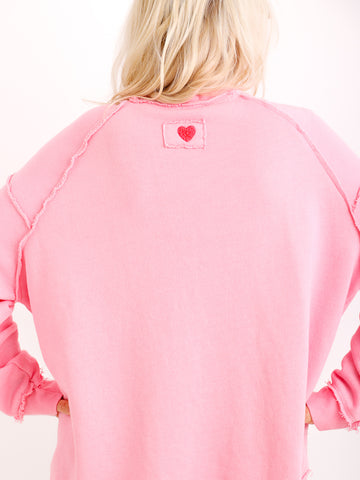 Oversize-Sweater FENJA mit Inside-Out-Nähten & Herz-Patch – Gr. 38-46