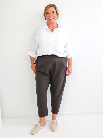 Relaxed-Fit Hose HENRY.S  – Tiefer Schritt – Jersey-Stretch – Gr. 40-46