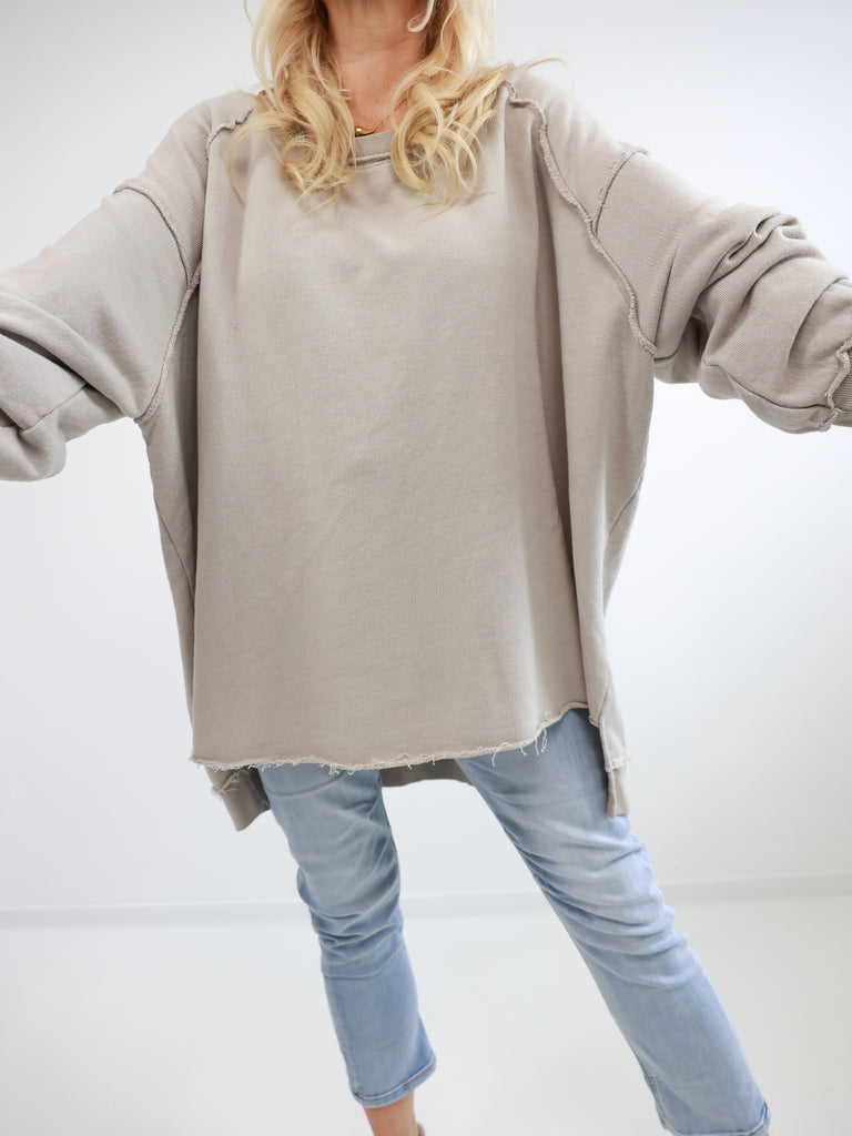 Oversize-Wohlfühl-Sweater CARLY.S – 100 % Baumwolle – Gr. 38-50