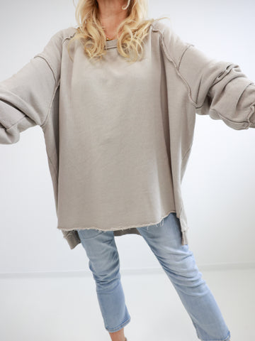 Oversize-Wohlfühl-Sweater CARLY.S – 100 % Baumwolle – Gr. 38-50