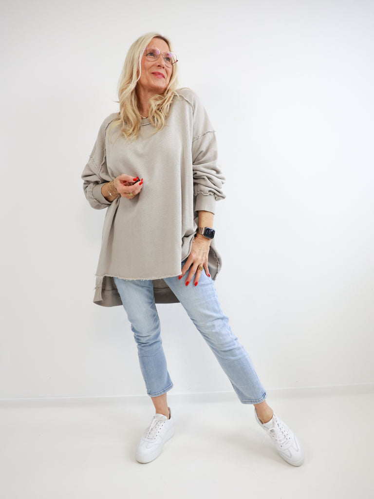 Oversize-Wohlfühl-Sweater CARLY.S – 100 % Baumwolle – Gr. 38-50