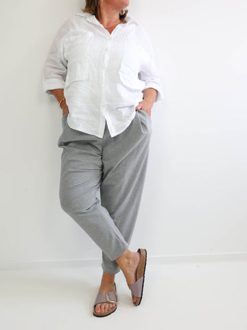 Relaxed-Fit Hose HENRY.S  – Tiefer Schritt – Jersey-Stretch – Gr. 40-46