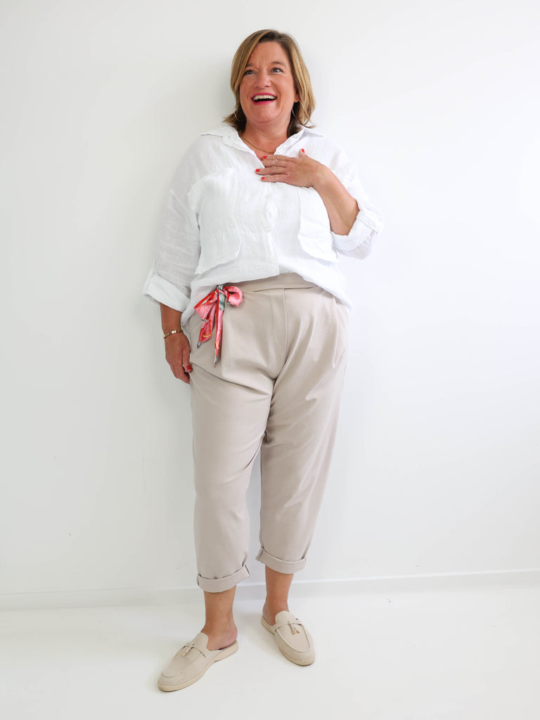Relaxed-Fit Hose HENRY.S  – Tiefer Schritt – Jersey-Stretch – Gr. 40-46