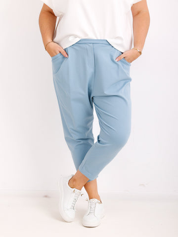 Relaxed-Fit Hose HENRY.S  – Tiefer Schritt – Jersey-Stretch – Gr. 40-46