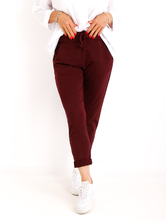 Bestseller Jersey-Hose MAX – bordeaux – Größen 34 bis 44