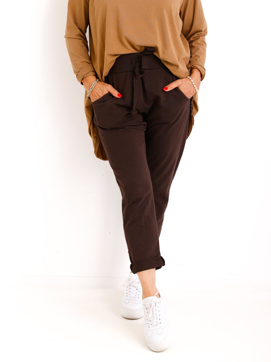 Bestseller Jersey-Hose MAX – braun – Größen 34 bis 44