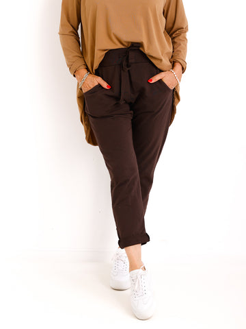 Bestseller Jersey-Hose MAX – braun – Größen 34 bis 44