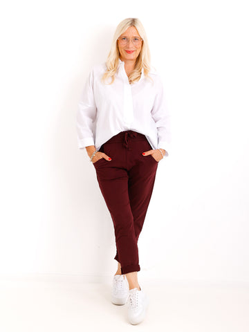 Bestseller Jersey-Hose MAX – bordeaux – Größen 34 bis 44