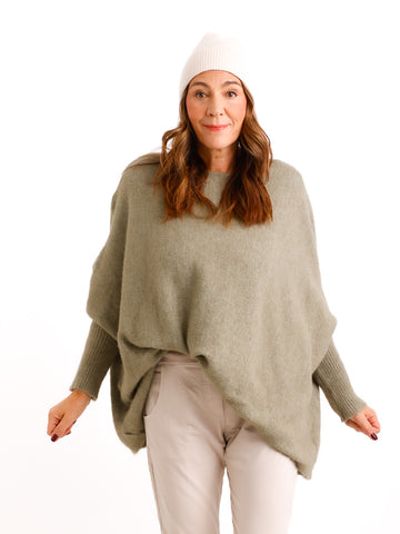 Oversize Strickpullover LINAYA – Extra weiter Kuschelstrick mit Alpaka & Wolle – Gr. 38–48
