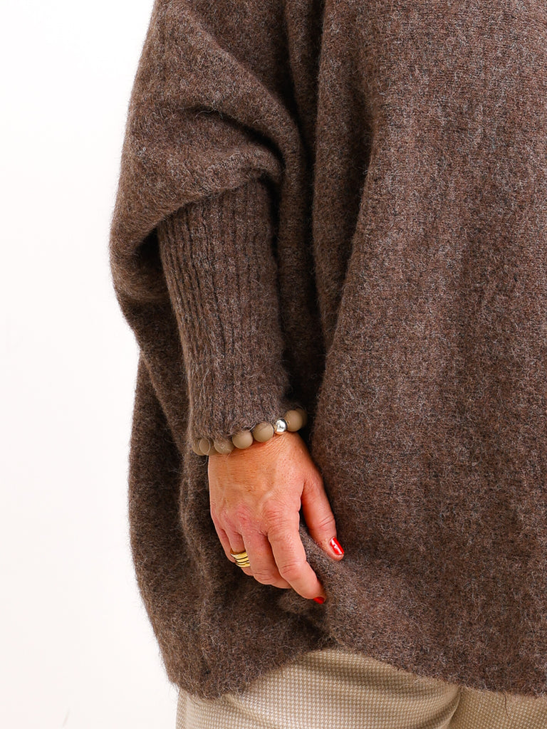 Oversize Strickpullover LINAYA – Extra weiter Kuschelstrick mit Alpaka & Wolle – Gr. 38–48