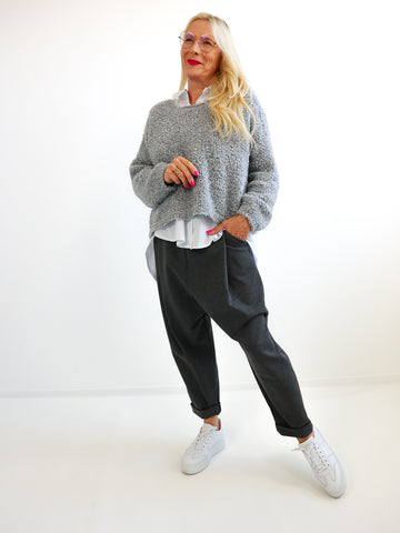Relaxed-Fit Hose HENRY.S  – Tiefer Schritt – Jersey-Stretch – Gr. 40-46