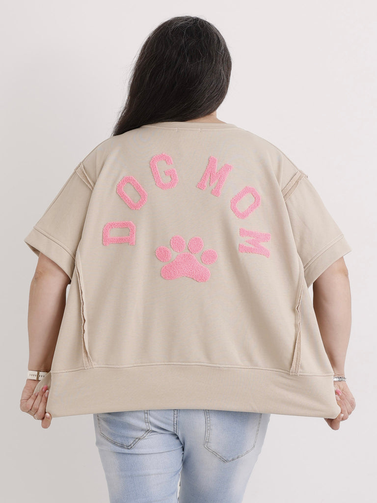 Kurzarm-Sweatshirt DOGMOM – One Size Gr. 38-48