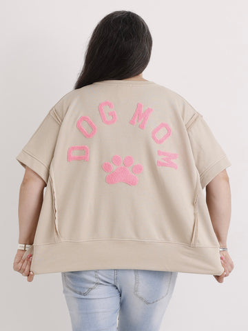 Kurzarm-Sweatshirt DOGMOM – One Size Gr. 38-48