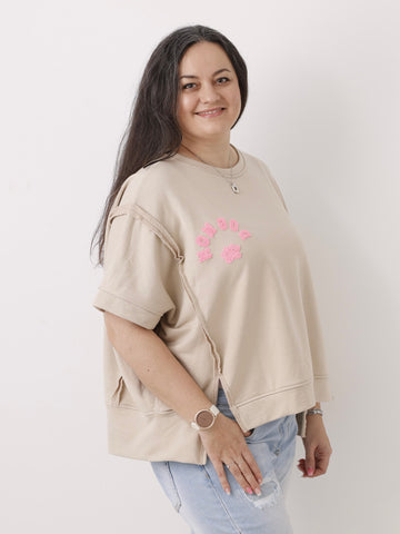 Kurzarm-Sweatshirt DOGMOM – One Size Gr. 38-48