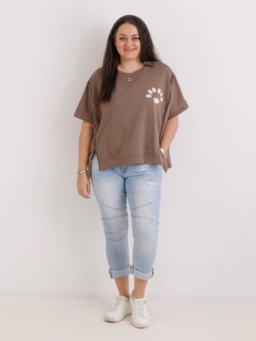 Kurzarm-Sweatshirt DOGMOM – One Size Gr. 38-48