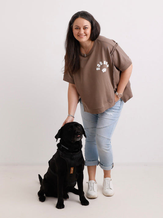 Kurzarm-Sweatshirt DOGMOM – One Size Gr. 38-48