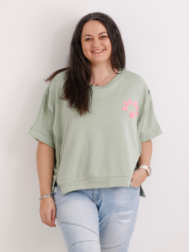 Kurzarm-Sweatshirt DOGMOM – One Size Gr. 38-48