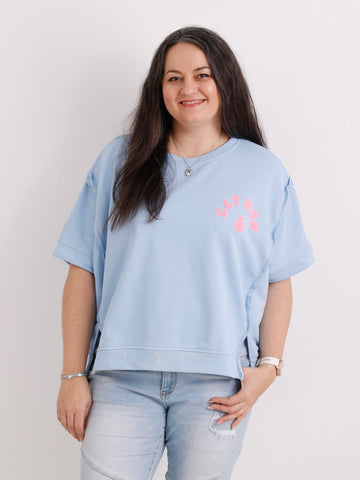 Kurzarm-Sweatshirt CATMOM – One Size Gr. 38-48