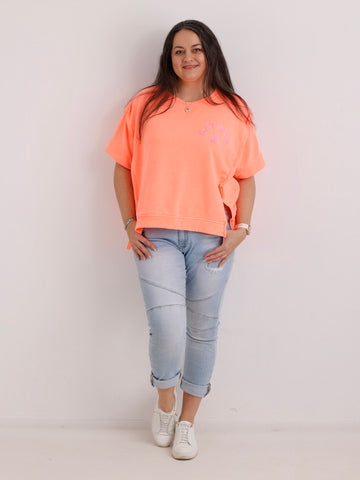Kurzarm-Sweatshirt CATMOM – One Size Gr. 38-48