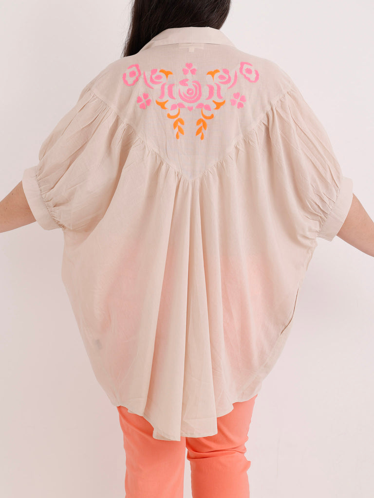 Oversize Baumwoll-Bluse MILOU.S Gr. 40-50