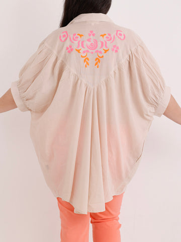 Oversize Baumwoll-Bluse MILOU.S Gr. 40-50