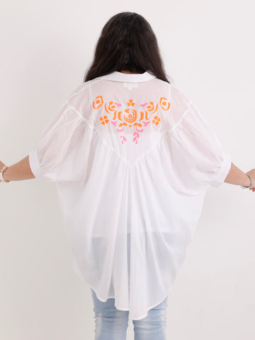 Oversize Baumwoll-Bluse MILOU.S Gr. 40-50