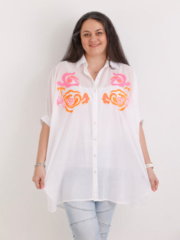 Oversize Baumwoll-Bluse MILOU.S Gr. 40-50