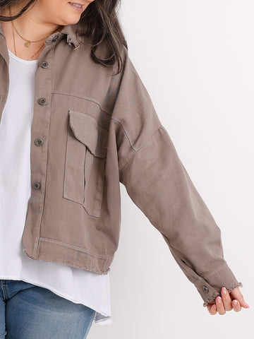 Oversize Jeansjacke ANTONIA – Boxy-Schnitt – Gr. 44/46-50