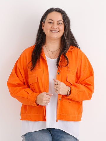 Oversize Jeansjacke ANTONIA – Boxy-Schnitt – Gr. 44/46-50