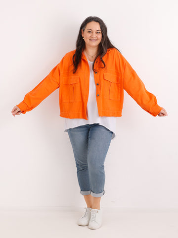 Oversize Jeansjacke ANTONIA – Boxy-Schnitt – Gr. 44/46-50
