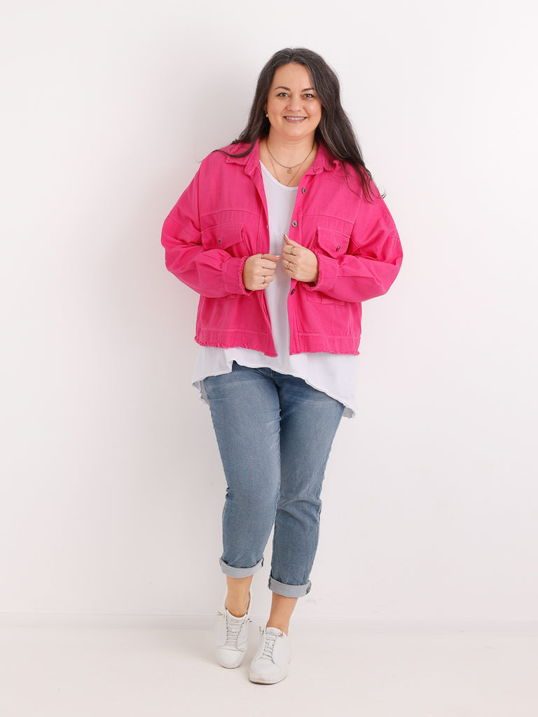 Oversize Jeansjacke ANTONIA – Boxy-Schnitt – Gr. 44/46-50