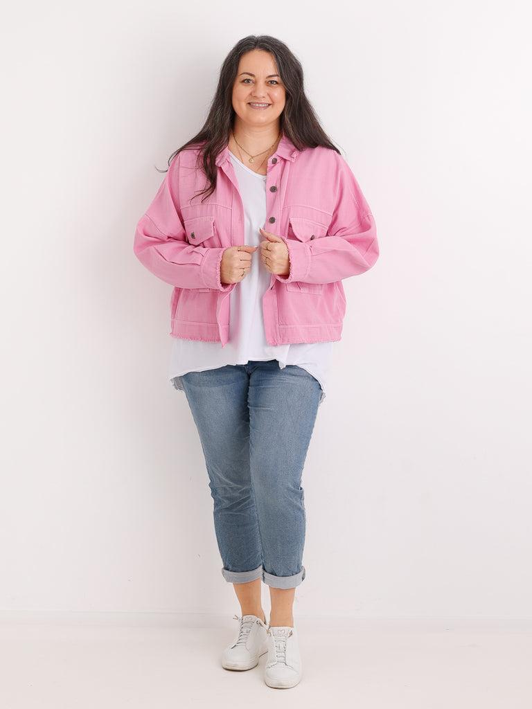 Oversize Jeansjacke ANTONIA – Boxy-Schnitt – Gr. 44/46-50