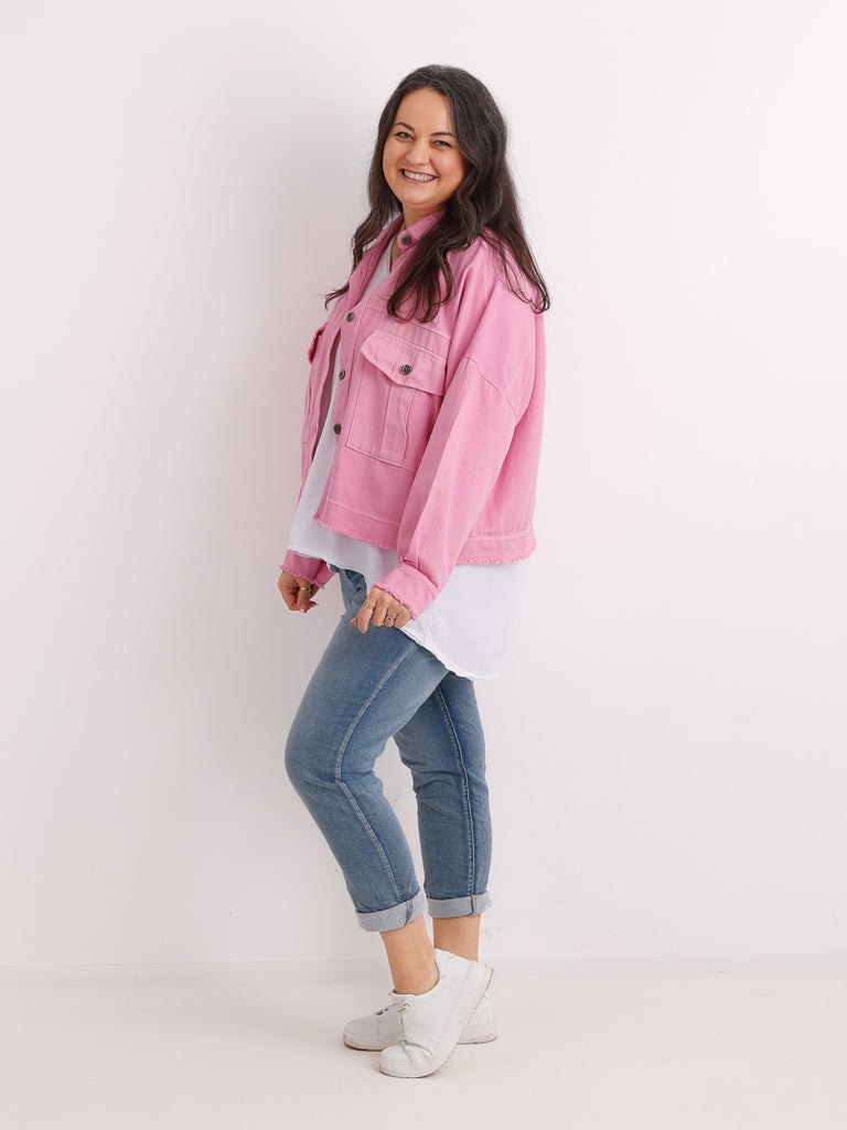 Oversize Jeansjacke ANTONIA – Boxy-Schnitt – Gr. 44/46-50