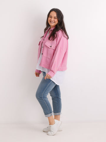 Oversize Jeansjacke ANTONIA – Boxy-Schnitt – Gr. 44/46-50
