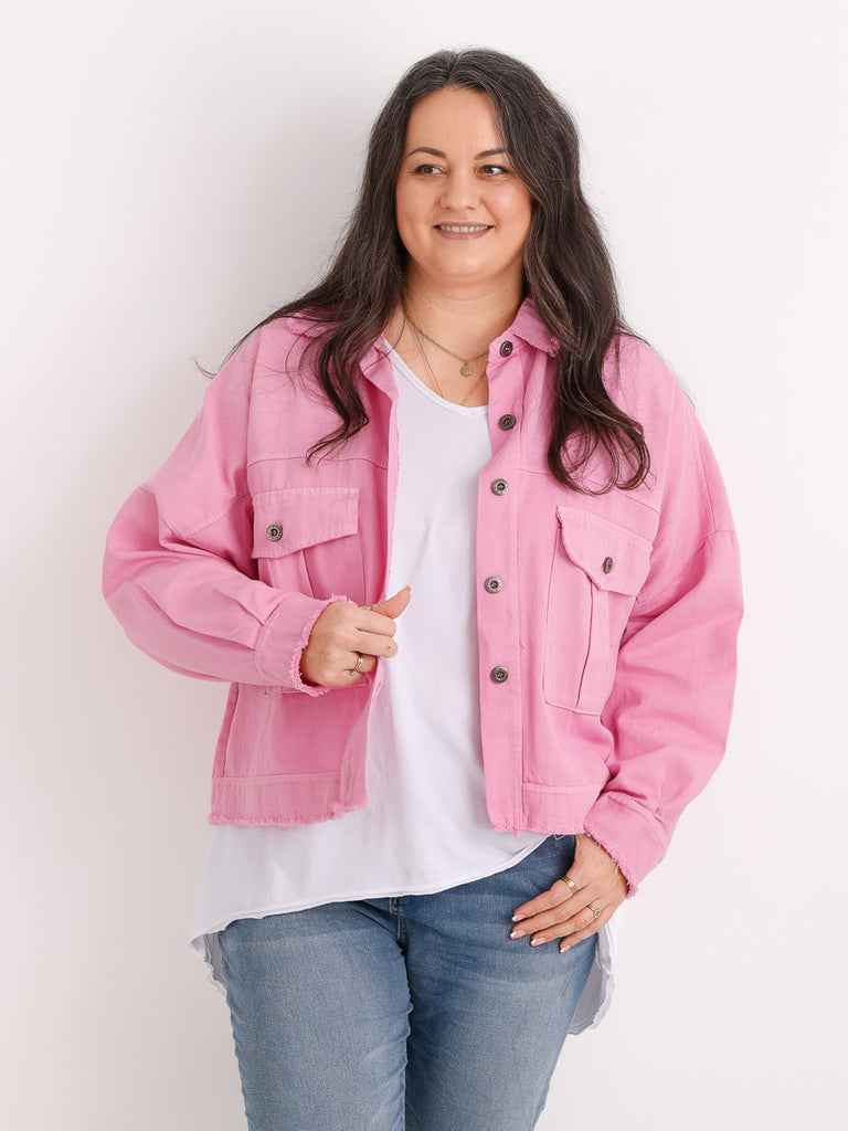 Oversize Jeansjacke ANTONIA – Boxy-Schnitt – Gr. 44/46-50
