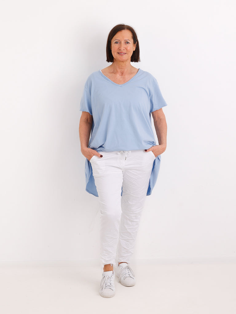 Longshirt EMILY.S – Baumwoll-Stretch – Vokuhila-Schnitt – Gr. 36-46