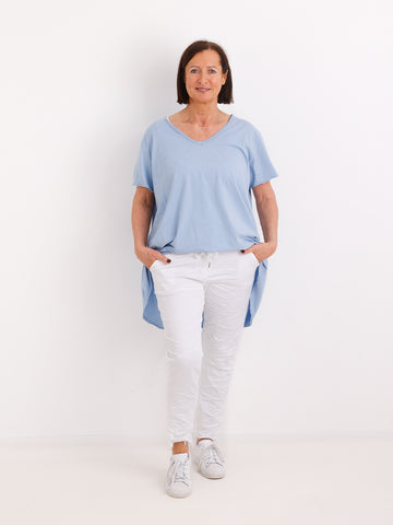 Longshirt EMILY.S – Baumwoll-Stretch – Vokuhila-Schnitt – Gr. 36-46
