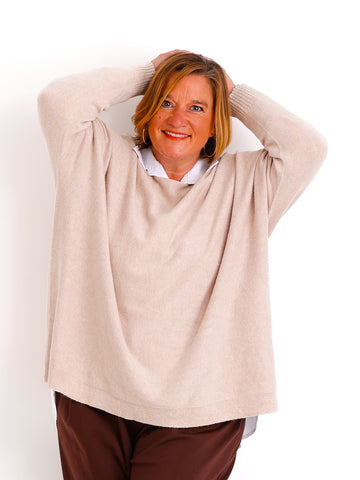 Feinstrick-Oversize-Pullover MILA.S – Wohlfühl-Schnitt – Gr. 38-48