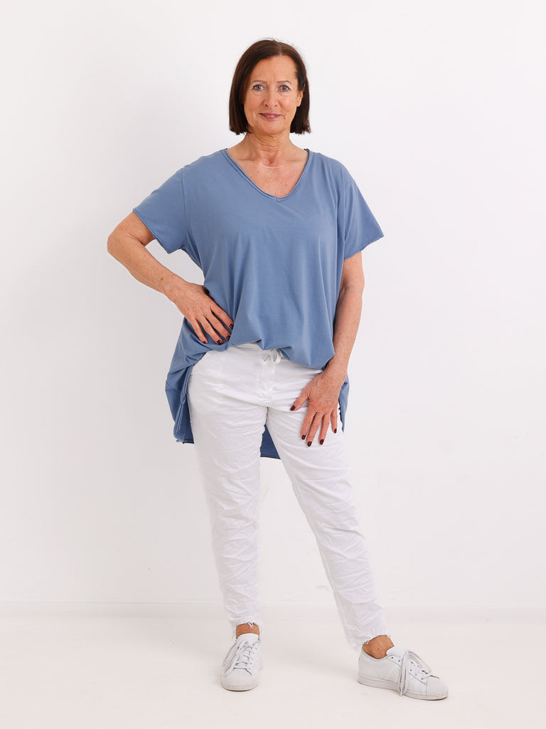 Longshirt EMILY.S – Baumwoll-Stretch – Vokuhila-Schnitt – Gr. 36-46