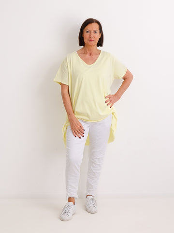 Longshirt EMILY.S – Baumwoll-Stretch – Vokuhila-Schnitt – Gr. 36-46
