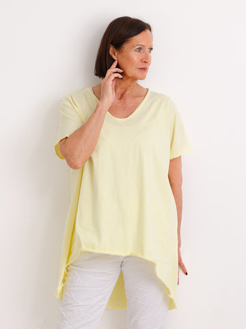 Longshirt EMILY.S – Baumwoll-Stretch – Vokuhila-Schnitt – Gr. 36-46