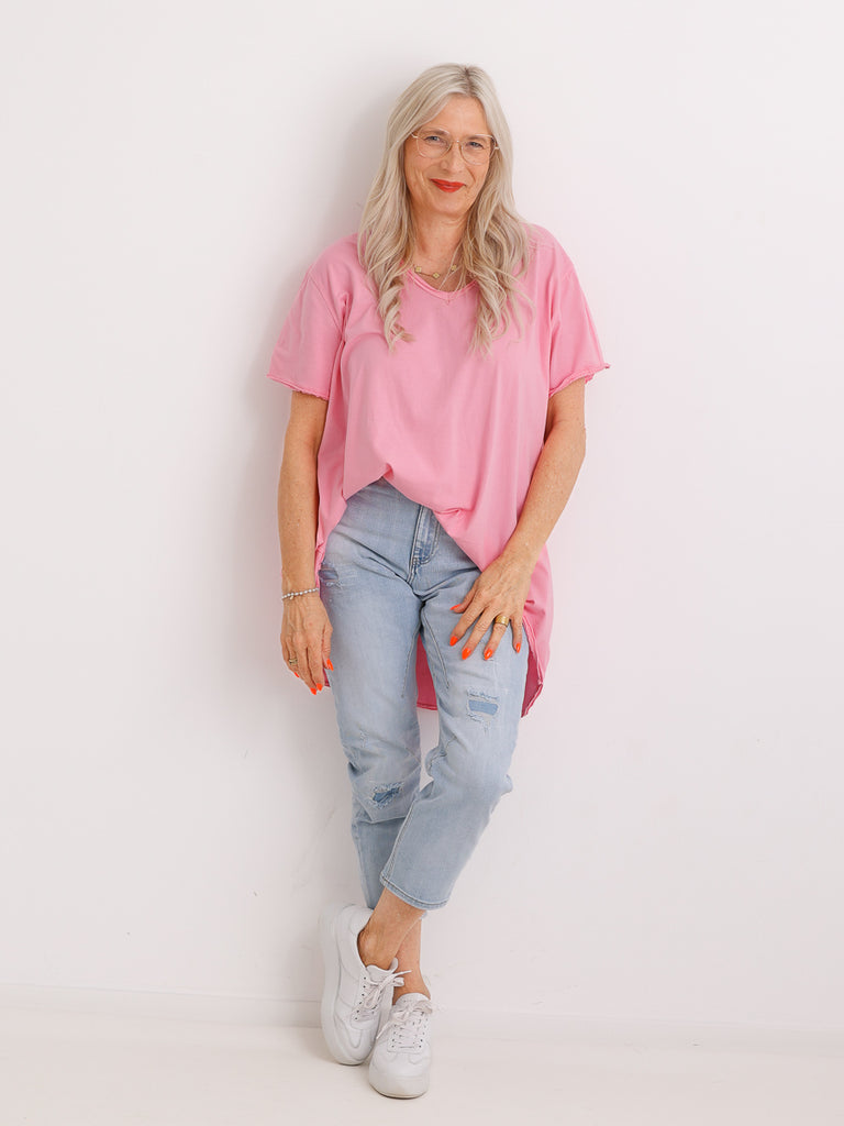 Longshirt EMILY.S – Baumwoll-Stretch – Vokuhila-Schnitt – Gr. 36-46