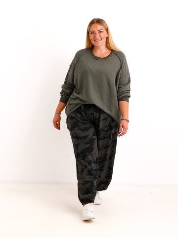 Curvy  Ballonhose SELVAN – Lässiger Schnitt mit elastischem Beinabschluss – Gr. 44–54