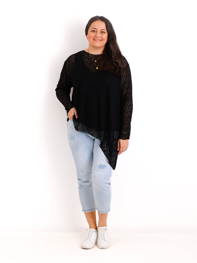 Shirt mit Spitze ROMY.S Curvy One Size 42-46